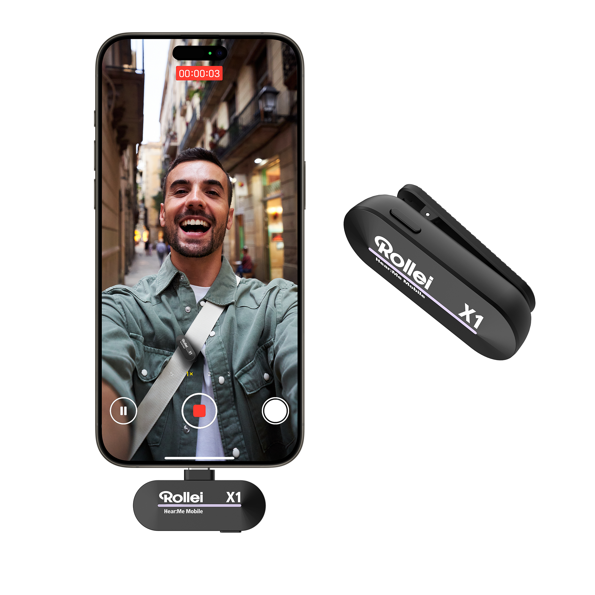 Bundle Easy Creator | Selfie Monitor & Hear:Me Mobile X1 Mikrofon